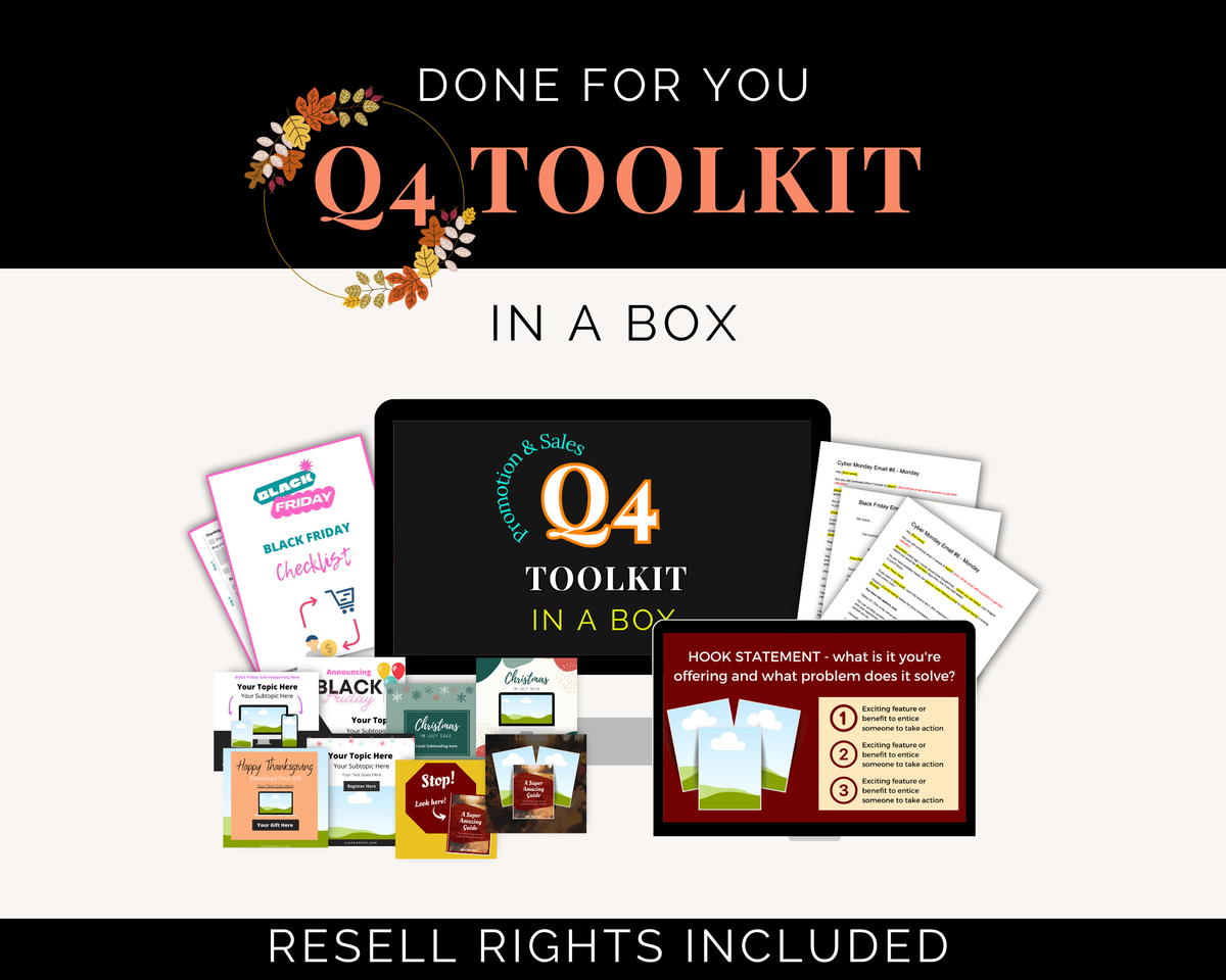 The Q4 Toolkit in a Box | Black Friday | Christmas | New Year Marketing Promo Boxes