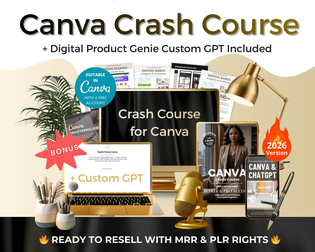 Crash Course For Canva With PLR Resell Rights