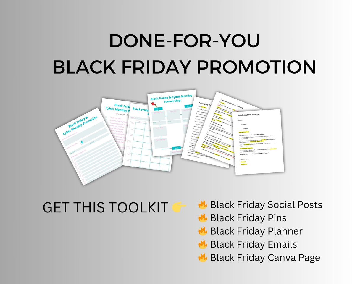 Black Friday Toolkit Done For You Black Friday Promotion Course Creator Tools