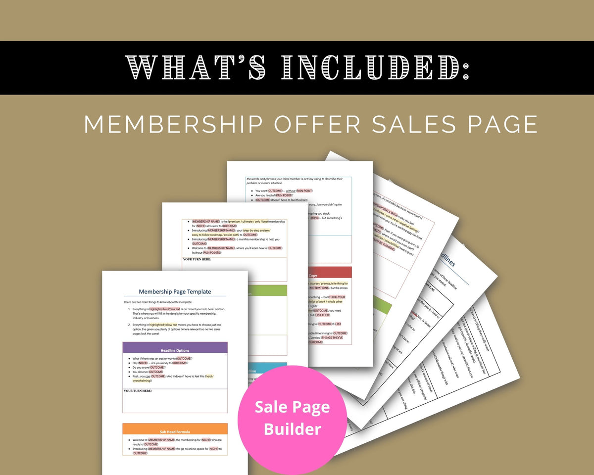 Membership Toolkit Courses | Business Planner | Membership Sales Copy Email Series
