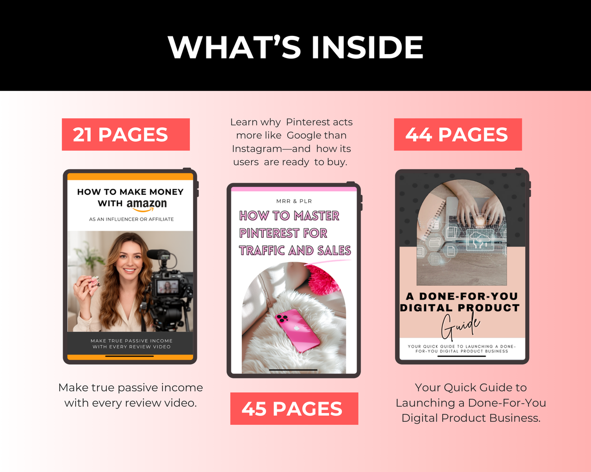 Digital Products Income Bundle of 7 Editable Ebooks in Canva with PLR Rights