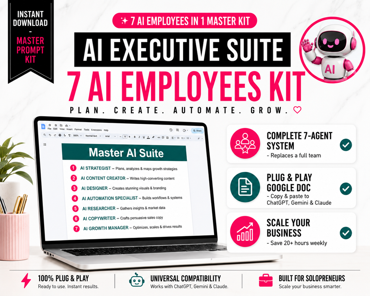 The AI Executive Suite: 7 AI Employees in 1 OS Kit