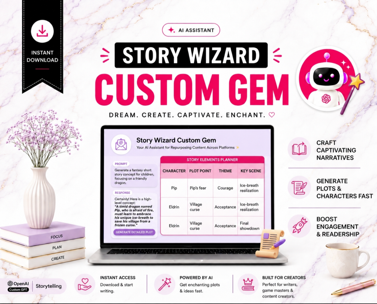 The Story Wizard Custom Gem