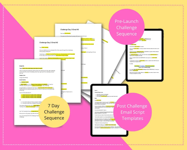 7 Day Challenge | Irresistible Online Challenge | Email Sequences | Facebook Ad Graphics