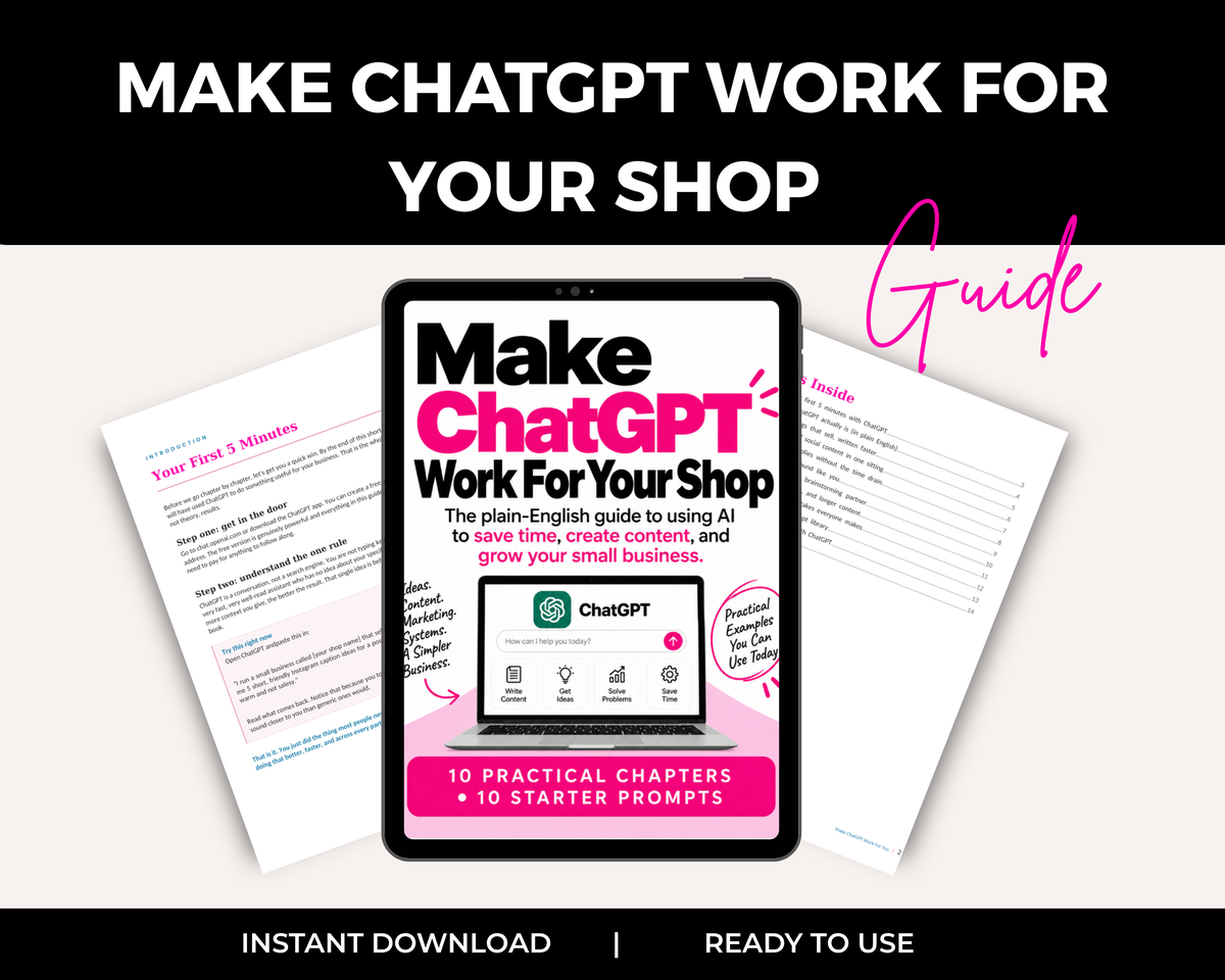 Make Chat GPT Work For Your Business Guide | PLR Ready