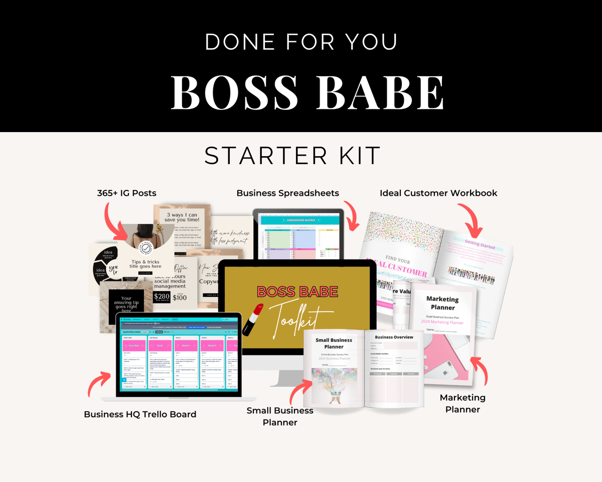 Boss Babe Starter Kit | Business HQ Trello Board | Think Like CEO