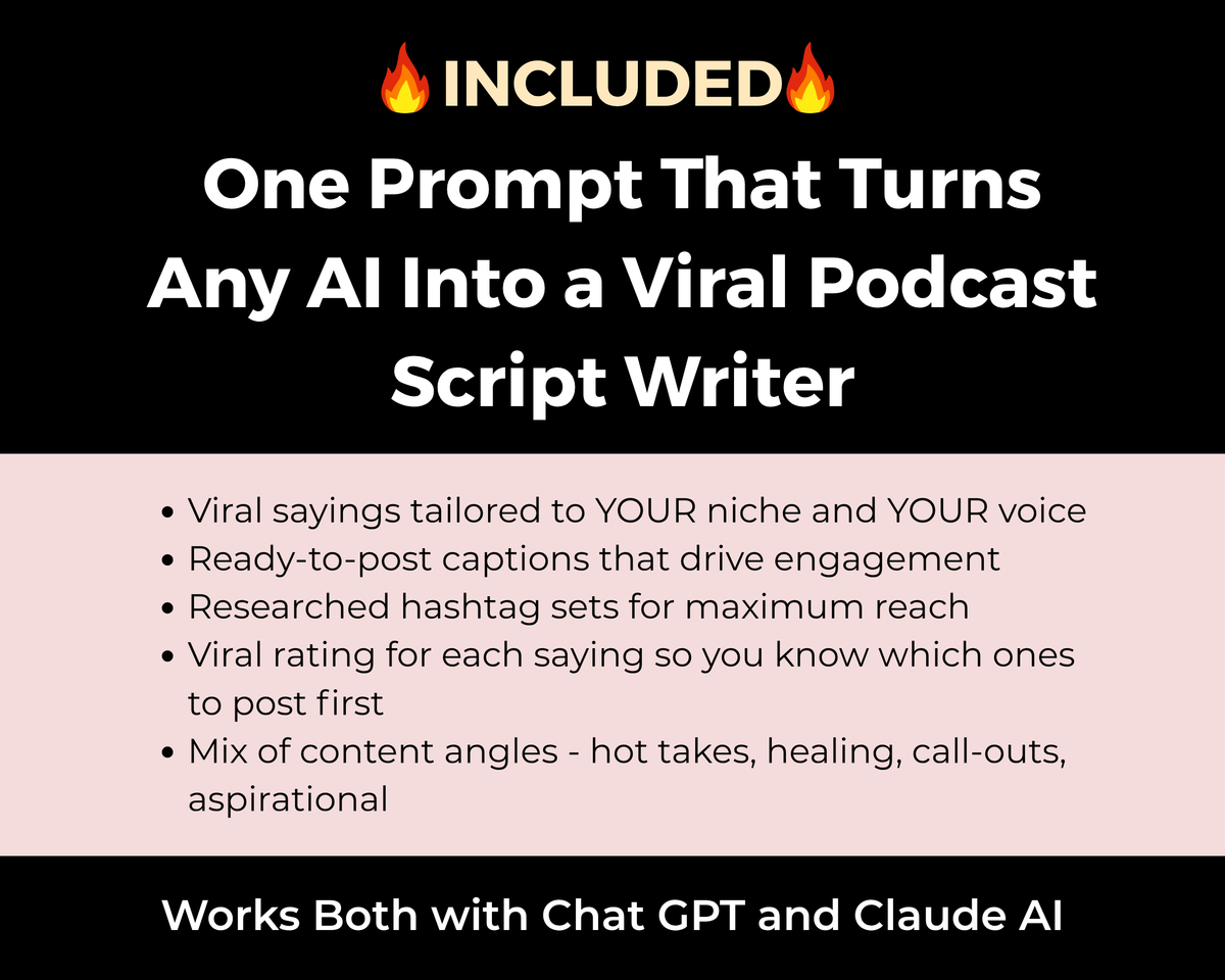 AI Podcast Lookbook + Viral Scripts