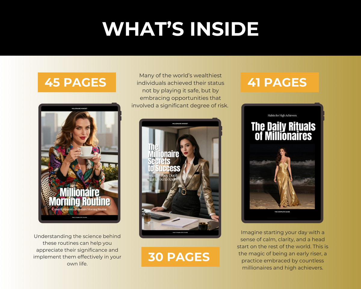 Millionaire Vault Bundle of 7 Editable Ebooks in Canva with PLR Rights