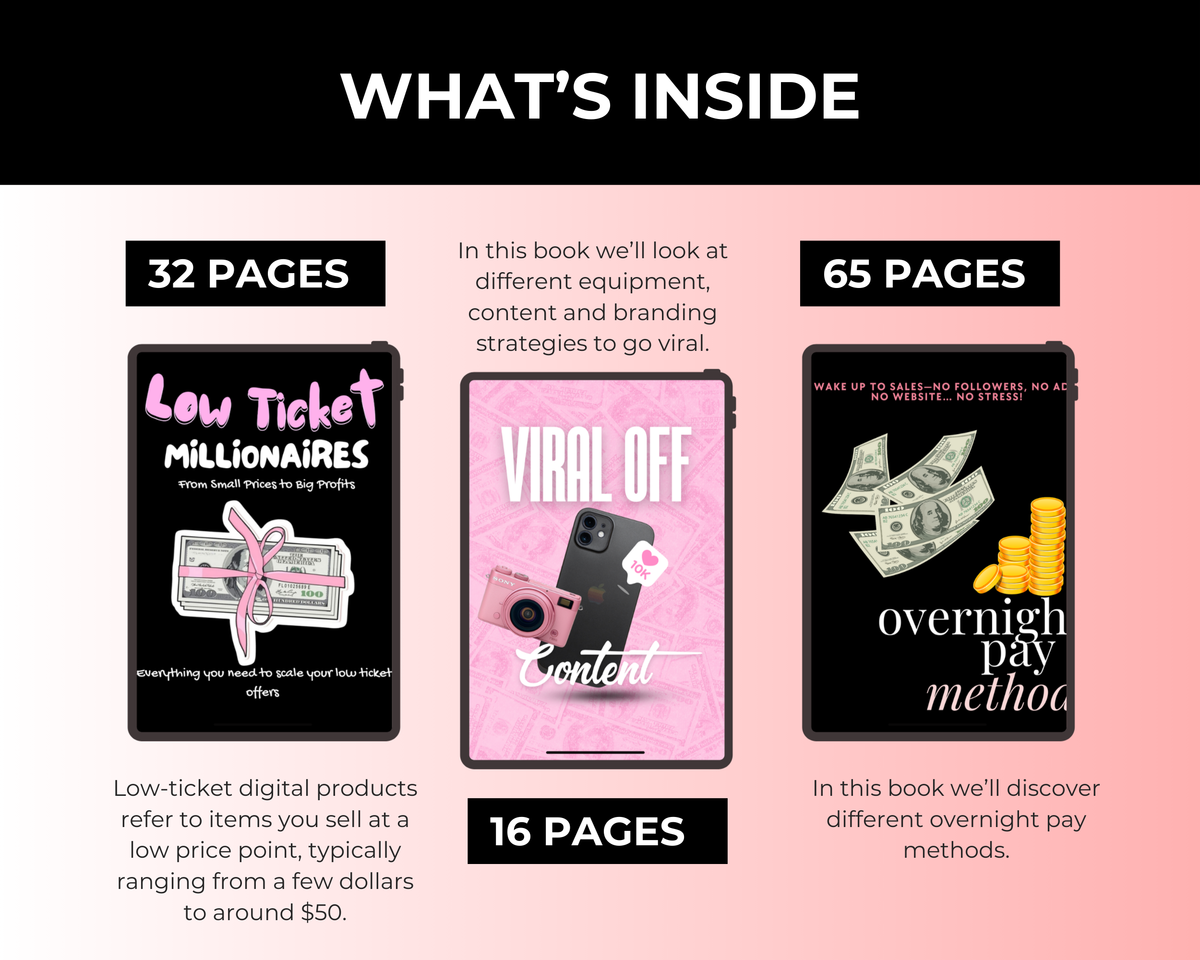 Rich Girl Bundle of 7 Editable Ebooks in Canva with PLR Rights
