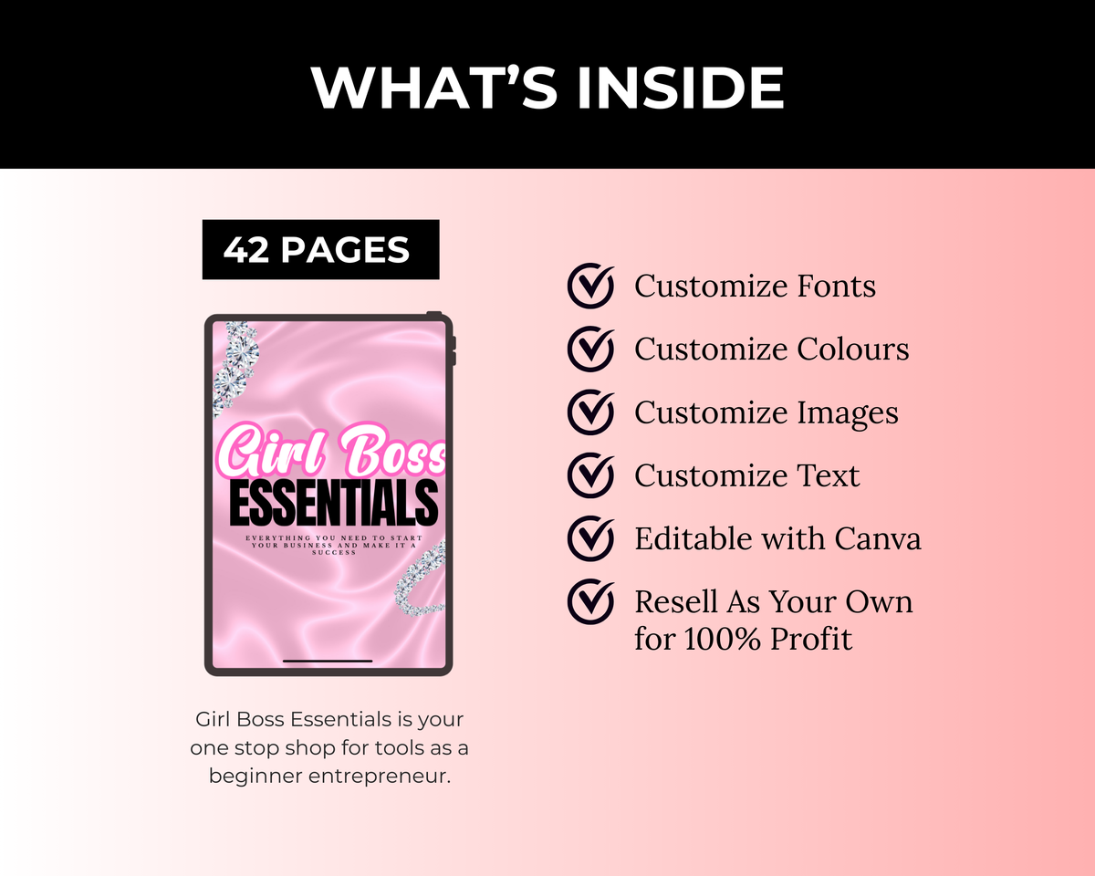 Rich Girl Bundle of 7 Editable Ebooks in Canva with PLR Rights