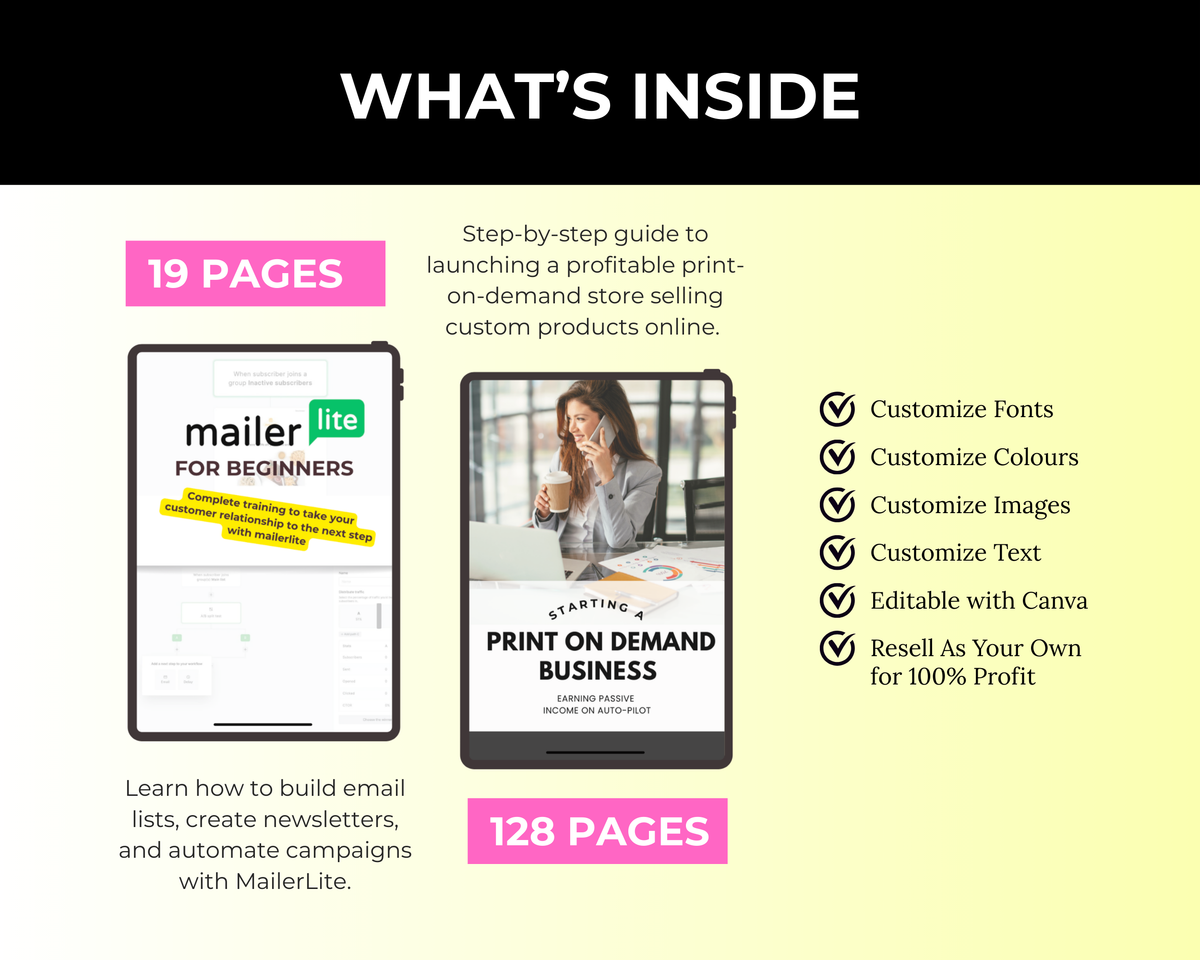 Selling Tools Bundle of 11 Editable Ebooks in Canva with PLR Rights