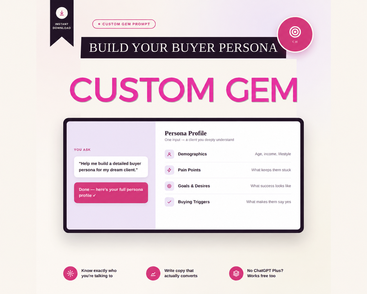 Buyer Persona Wizard Custom Gem