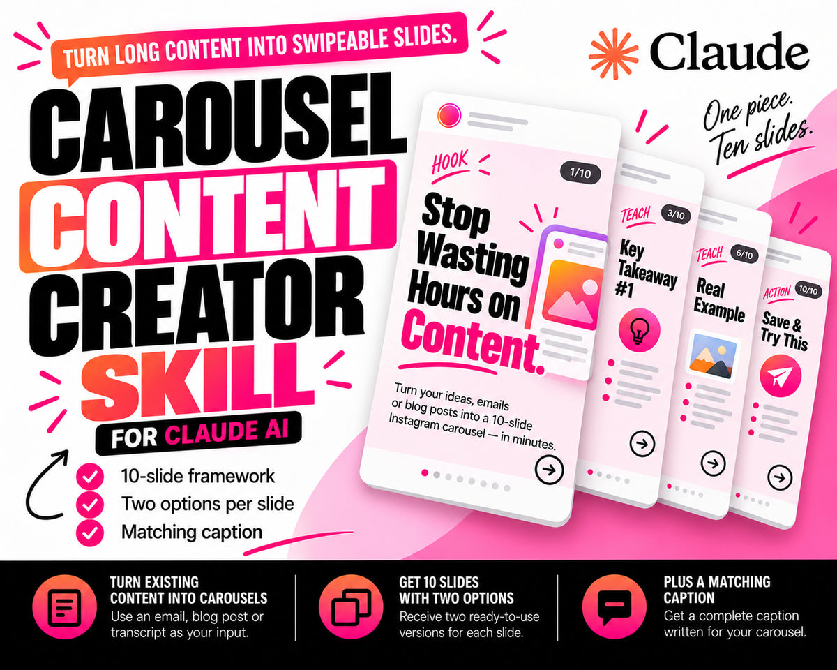 Carousel Content Creator Claude AI Skill product thumbnail